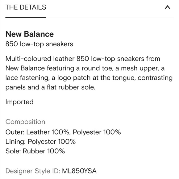 New Balance 850 low-top - Picture 8 of 8